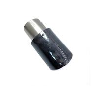 Muffler tailpipes 1Pcs Crimping Exhaust Tip Car Universal Tailpipe Glossy Black Carbon Fiber Sand Blast Nozzles Car tailpipes(ID 80mm-OD 89mm)
