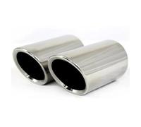 Muffler tailpipes 2Pcs/Set Stainless Steel Car Exhaust Tip Pipes Covers Muffler Increase Pressure and Reduce Noise Tailpipe trim strips(Silver)