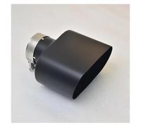 Muffler tailpipes 304 stainless steel automotive parts universal matte black 6.9 inch flat oval large diameter 150mm muffler outlet tip Tailpipe trim strips(63MM IN- 150 OUT)