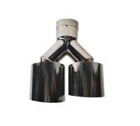 Muffler tailpipes Dual Exhaust Tip 2.5 Inch Inlet 3"or3.5" outlet 9.0" Long Left and Right Tail Pipe Double Wall Polished 304 Stainless Steel Tailpipe trim strips(63MM IN- 89 OUT R)
