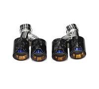 Muffler tailpipes For BMW G30 G31 525i 528i 530i Upgraded For M5 Quad Carbon Fiber Muffler Tailpipe Nozzles 1 Pair of Exhaust Pipes Tailpipe trim strips(Carbon Fiber D)