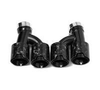 Muffler tailpipes For BMW G30 G31 525i 528i 530i Upgraded For M5 Quad Carbon Fiber Muffler Tailpipe Nozzles 1 Pair of Exhaust Pipes Tailpipe trim strips(Carbon Fiber E)