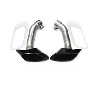 Muffler tailpipes For BMW X6 E71 2009-2013 Upgraded V8 Engine Styling Exhaust Nozzle Muffler 1 Pair Square Tailpipes Tailpipe trim strips(Black B)