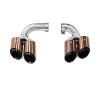 Muffler tailpipes For Cayenne 9Y0 3.0T Hybrid Petrol Muffler Tip Tailpipe Exhaust Nozzle Tips 2018 to 2024 Quad Tip Tailpipe trim strips(Hybrid bronze)