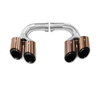 Muffler tailpipes For Cayenne 9Y0 3.0T Hybrid Petrol Muffler Tip Tailpipe Exhaust Nozzle Tips 2018 to 2024 Quad Tip Tailpipe trim strips(Gasoline bronze)
