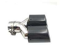 Muffler Tip Exhaust Tailpipe 1 Piece Y Model Carbon Exhausts Dual End Tips For Exhaust Dual Muffler Pipes Tail Tips For Vw Exhaust Tailpipes(60MM IN 101MM OUT)