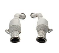 Muffler Tip For Benz For AMG W205 C43 E43 3.0T Car Accessories Heat Shield With Catalyst Downpipe Tuning Exhuat Systems Stainless Steel Exhaust Pipes(Catless)