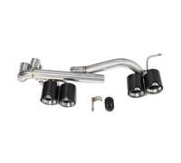 Muffler Tip For BMW E92 E93 325i 320i Changed M3 M4 Bumper Stainless Steel Quad Car Mufflers Exhaust Tip System Stainless Steel Exhaust Pipes(Carbon Fiber B)