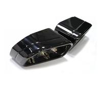 Muffler Tip For BMW For X3 For LCI G01 30i Ix EX For X4 LCI G02 30iX Sport Muffler Nozzle Car Stainless Steel Exhaust Trim Cover Square Exhaust Pipe Car Exhaust Muffler Pipe(Black)