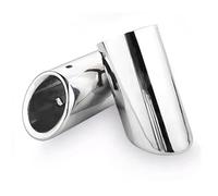 Muffler Tip For VW For TIGUAN 5N For PASSAT B7 CC Chrome Stainless Steel Auto Accessories Car Tailpipe Exhaust Muffler Tip Pipe Cover Car Exhaust Muffler Pipe(76mm Silver)
