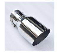 Muffler Tip Pipe 1PCS 304 Stainless Steel Universal Automobile Exhaust Pipe Muffler Modification Car Exhaust Pipe(60MM IN- 89MM OUT)