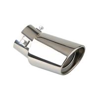 Muffler Tip Pipe 1PCS For Most Cars 2.5" Inlet Car Auto Exhaust Muffler Tip Pipe Stainless Steel Chrome Trim Rear Tail Throat Car Exhaust Pipe(S Bent)