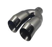 Muffler Tip Pipe 62mm 2.44inch Universal Exhaust Muffler Tip Round Stainless Steel Car Tail Rear Chrome Round Exhaust Pipe Tail Muffler Car Exhaust Pipe(Black)