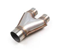 Muffler Tip Universal Car Exhaust Y Type Pipe Adapter Connector Tube Cone BX102125 Stainless Steel Exhaust Pipes(2.75inch-3inch)
