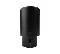 Muffler Tips 1 Pcs Car Tail Throat Steel Bright Black Plain Weave Rolled Edge Matte Muffler Exhaust Nozzle Tip(63.5mm-76mm)