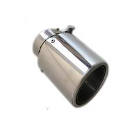 Muffler Tips 1 Pcs Universal Stainless Steel Car Rear Exhaust Pipe Tail Muffler Tip Round for City Car tailpipe(IN 54MM OUT 89MM)