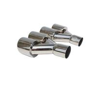 Muffler Tips 1pair 63mm/89mm Dual 304 stainless steel universal Auto exhaust tip Double end pipe for vw(66MM IN 76MM OUT)