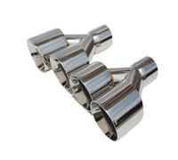 Muffler Tips 1pair 63mm/89mm Dual 304 stainless steel universal Auto exhaust tip Double end pipe for bmw Car tailpipe(70MM IN 89MM OUT)