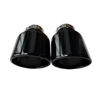 Muffler Tips 1Pcs Oval Stainless Steel Black Exhaust Tip Nozzle Tail Throat Large Diameter Large Size Car Modified Muffler Universal Tailpipe(ID 57MM-OD 105MM)