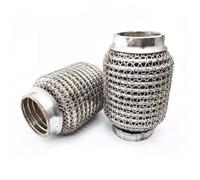 Muffler Tips 2 in 2.4 in 2.5 in 3 in Stainless Steel Exhaust corrugation Exhaust Flex Pipes Tube Flex Coupler With Interlock Super Flexible(60mm-100mm)