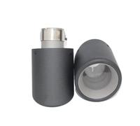Muffler Tips 2 X Car Exhaust Tail Pipe Carbon Muffler Tip Tail End Universal For A5 Car End Pipes(73MM IN 114MM OUT)