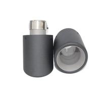 Muffler Tips 2 X Car Exhaust Tail Pipe Carbon Muffler Tip Tail End Universal For Kia Car End Pipes(66MM IN 114MM OUT)