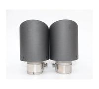 Muffler Tips 2 X Car Exhaust Tail Pipe Carbon Muffler Tip Tail End Universal For VW Car tailpipe(54MM IN 114MM OUT)