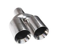 Muffler Tips Dual Staggered Exhaust Tips 63mm Inlet 89mm Outlet - 250mm Long Polished Stainless Steel Weld-On Tips with Offset Design(Asymmetric)