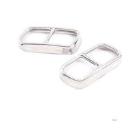 Muffler Tips For 7 Series F01 2009 2010 2011-2014 Car Tail Muffler Exhaust Pipe Output Cover Stickers(Silver)
