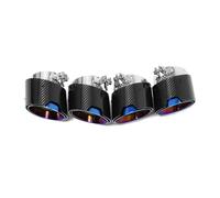Muffler Tips For X3M X4M F97 F98 4pcs Car Exhaust Tip Pipe Direct Plug Muffler Nozzle Tailpipe(Blue)