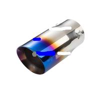 Muffler Tips Universal Car 76mm Inlet Single Exhaust Tip 89mm 102mm Burnt Blue Outlet Muffler Tail Pipe(L1DM2027m-HP)