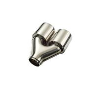 Muffler Tips Upgrade Car Exhaust Pipe Universal Throat Tail Nozzles 2.5" in R Shape Stainless Steel 3.5" 4'' Exits Dual Exhaut Tip for Car(102mm straight)