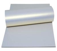 Mufira Pearlescent 300gsm Double Sided A4 Card 10 Pack Perfect for Art & Crafts & Card Making (White Ice Gold)