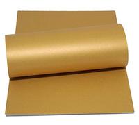 Mufira Pearlescent 300gsm Single Sided A4 Card 10 Pack Perfect for Art & Crafts & Card Making (Tenne Gold)