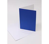 Mufira Pearlescent A5 Pearlised 300gsm Quality Greeting Cards with Envelopes Perfect for Card Making - Pack of 10 (Yale Blue)