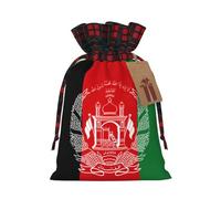 Muflvdx Flag Of Afghanistan Print Christmas Gift Bags,Reusable Holiday Bags For Gifts,For Christmas,Birthdays,Parties