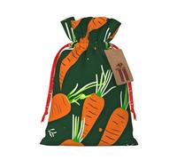 Muflvdx Happy Carrot Print Sacks Drawstring Bags,Gift Bags Reusable Easy To Wrap,For Birthdays,Holidays,Christmas Bags