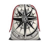 MUFLVDX Law Of The Compass Navigation Print Christmas Gift Bags,Multi Purpose Drawstring Gift Pouches,For Xmas,Weddings,Parties,Gifts,Candy