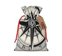 Muflvdx Law Of The Compass Navigation Print Sacks Drawstring Bags,Gift Bags Reusable Easy To Wrap,For Birthdays,Holidays,Christmas Bags