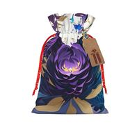 Muflvdx Purple Butterfly Print Sacks Drawstring Bags,Gift Bags Reusable Easy To Wrap,For Birthdays,Holidays,Christmas Bags
