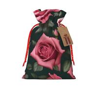 Muflvdx Rose Skull Eyes Print Sacks Drawstring Bags,Gift Bags Reusable Easy To Wrap,For Birthdays,Holidays,Christmas Bags