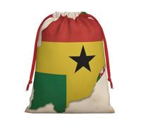 MUFLVDX Sao Tome And Principe Flag Map Print Christmas Gift Bags,Multi Purpose Drawstring Gift Pouches,For Xmas,Weddings,Parties,Gifts,Candy