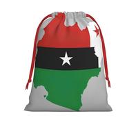 MUFLVDX Sao Tome And Principe Flag Map Print Christmas Gift Bags,Multi Purpose Drawstring Gift Pouches,For Xmas,Weddings,Parties,Gifts,Candy