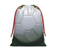 MUFLVDX Soccer Sports Ball Print Christmas Gift Bags,Multi Purpose Drawstring Gift Pouches,For Xmas,Weddings,Parties,Gifts,Candy