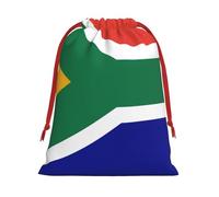 MUFLVDX South African Flag Print Christmas Gift Bags,Multi Purpose Drawstring Gift Pouches,For Xmas,Weddings,Parties,Gifts,Candy