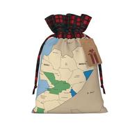 Muflvdx South Sudan Location Map Print Christmas Gift Bags,Reusable Holiday Bags For Gifts,For Christmas,Birthdays,Parties