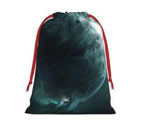 MUFLVDX Universe Planet Print Christmas Gift Bags,Multi Purpose Drawstring Gift Pouches,For Xmas,Weddings,Parties,Gifts,Candy