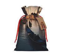 Muflvdx Venice Night Print Sacks Drawstring Bags,Gift Bags Reusable Easy To Wrap,For Birthdays,Holidays,Christmas Bags