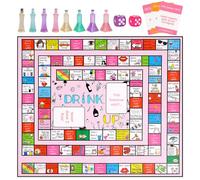 MuForu 2025 New Upgraded Larger Drinking Games Fun Leather Mat Drinking Game for Adults Interactive Party Games Adult Board Games for Game Night, Bachelorette Party (2-8 Players, Age 21+)