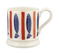 Mug: 1 X 300Ml Emma Bridgewater Seafood Stripe 1/2 Pint Mug, Ceramic